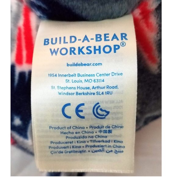 BUILD-A-BEAR WORKSHOP NFL New England Patriots Teddy Bear 16" Plush 2016 - Picture 5 of 6